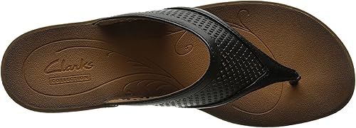 clarks collection women's avaleen ocean platform wedge thong sandals