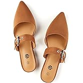 Rekayla Mules for Women Adjustable Strap Pointed Toe Backless Loafer Shoes…