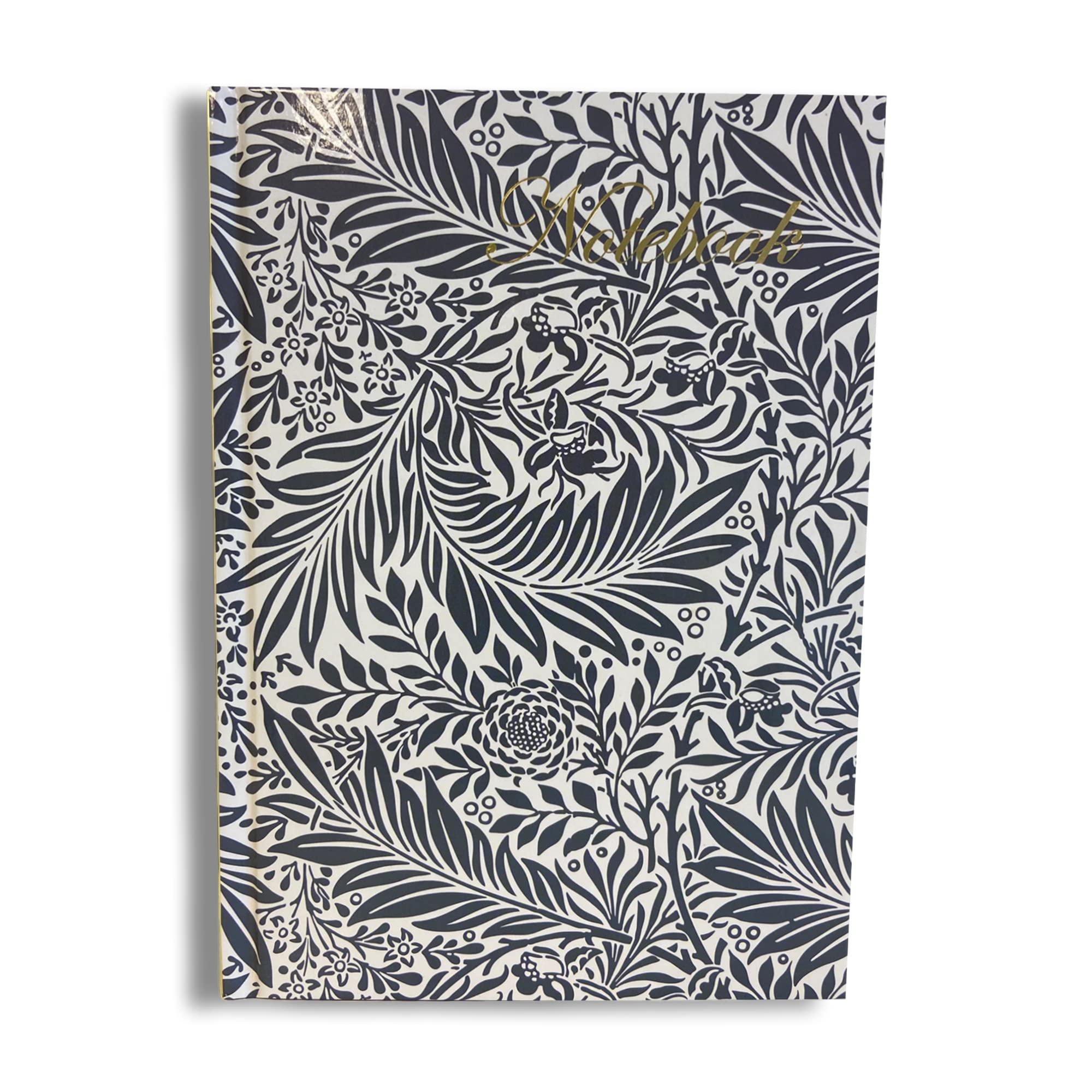Maturi A5 Hardback Notebook, William Morris Larkspur Design with Gold Foil Detailing and Gloss Finish