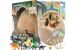 DoDoMagxanadu Dinosaur Egg Excavation Kit, Dinosaur Egg Toys for Boys Discover Jumbo Egg,Dino Egg Dig Kit Stocking Stuffers Science STEM Dinosaur Party Favors for Boys & Girls