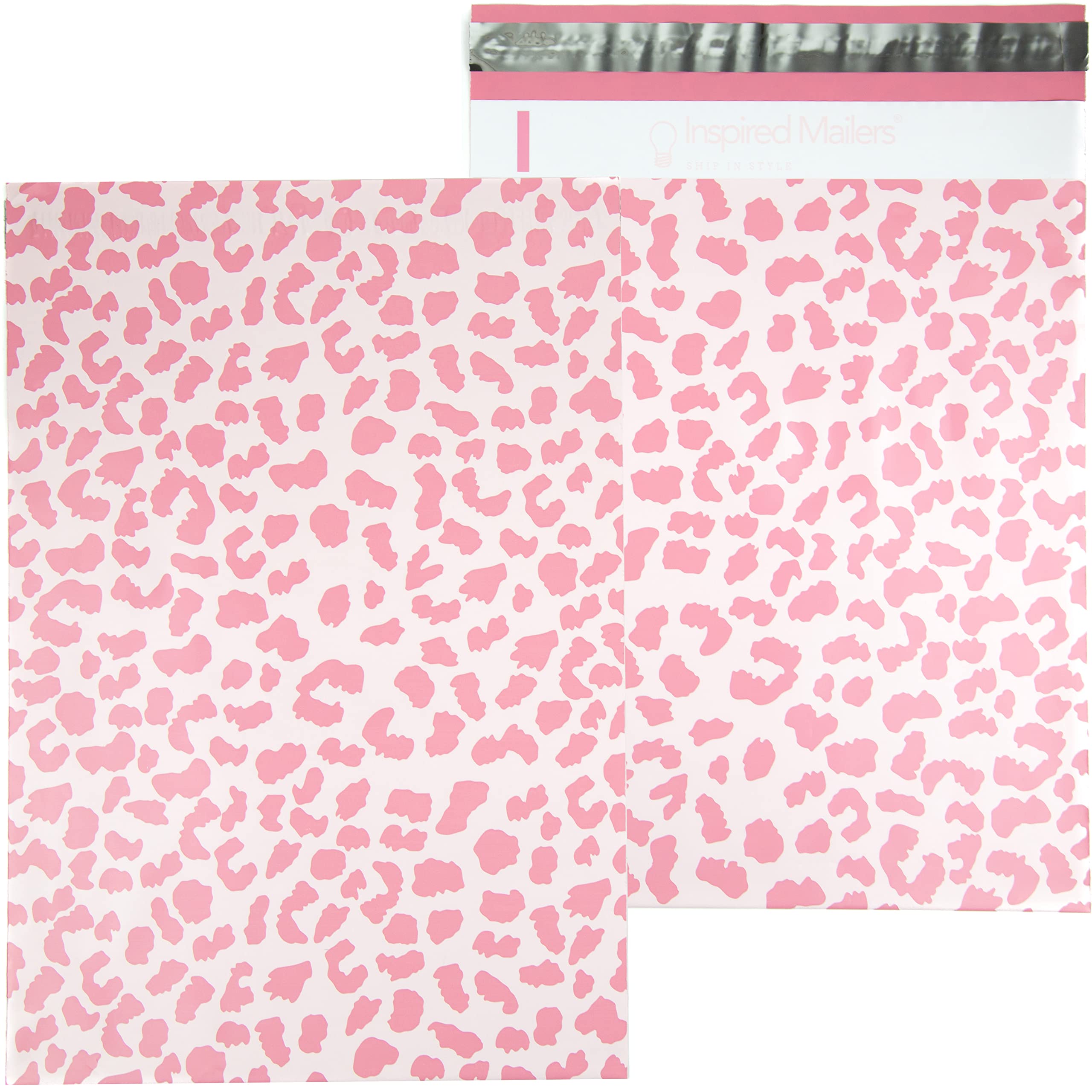 Photo 1 of Inspired Mailers - Poly Mailers 10x13-100 Pack - Rose Gold Cheetah - Shipping Bags for Clothing - Large Mailing Envelopes - Shipping Envelopes - Mailing Bags - Package Bags