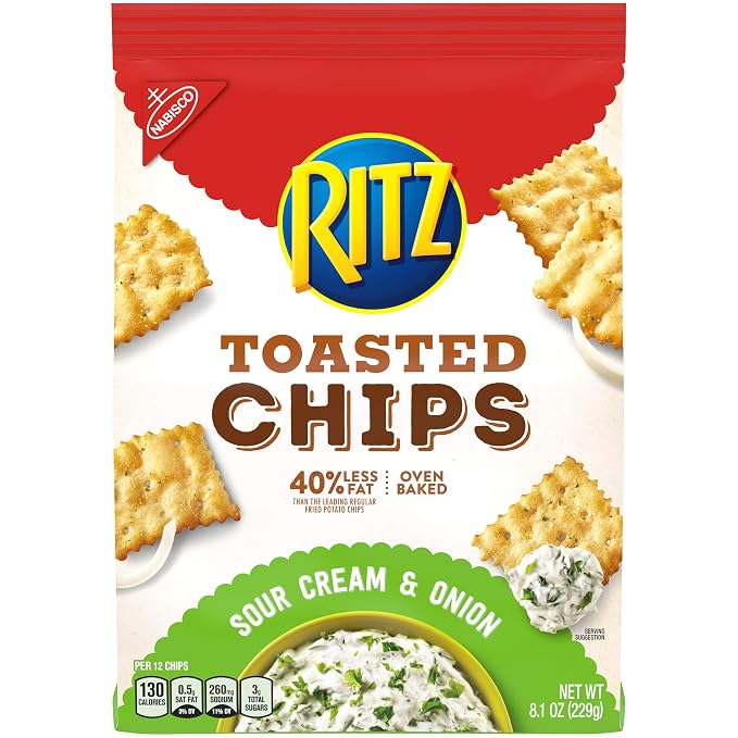 Ritz toasted chips sour Cream and onion 1x8.1oz (044000051051)