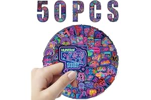 K-POP Korean Music Sticker – 50 Neon Effect Unique Vinyl Stickers for Fans, Laptops, and Journals,Skateboard Bike Bumper Car 
