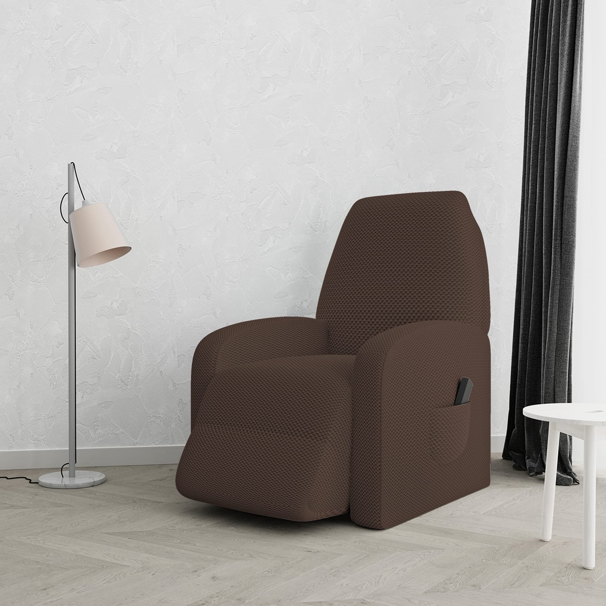 Italian Bed Linen Fashionable cover for reclining chairs, Brown, One Size
