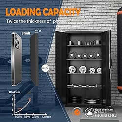 Yizosh Metal Storage Cabinet with Lock - 72" Garage
