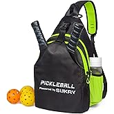 SUKRY Pickleball Bag Lightweight Sling Backpack for Men and Women with Multi-Pocket Crossbody Gym & Travel Backpack Pickle Ball Accessories