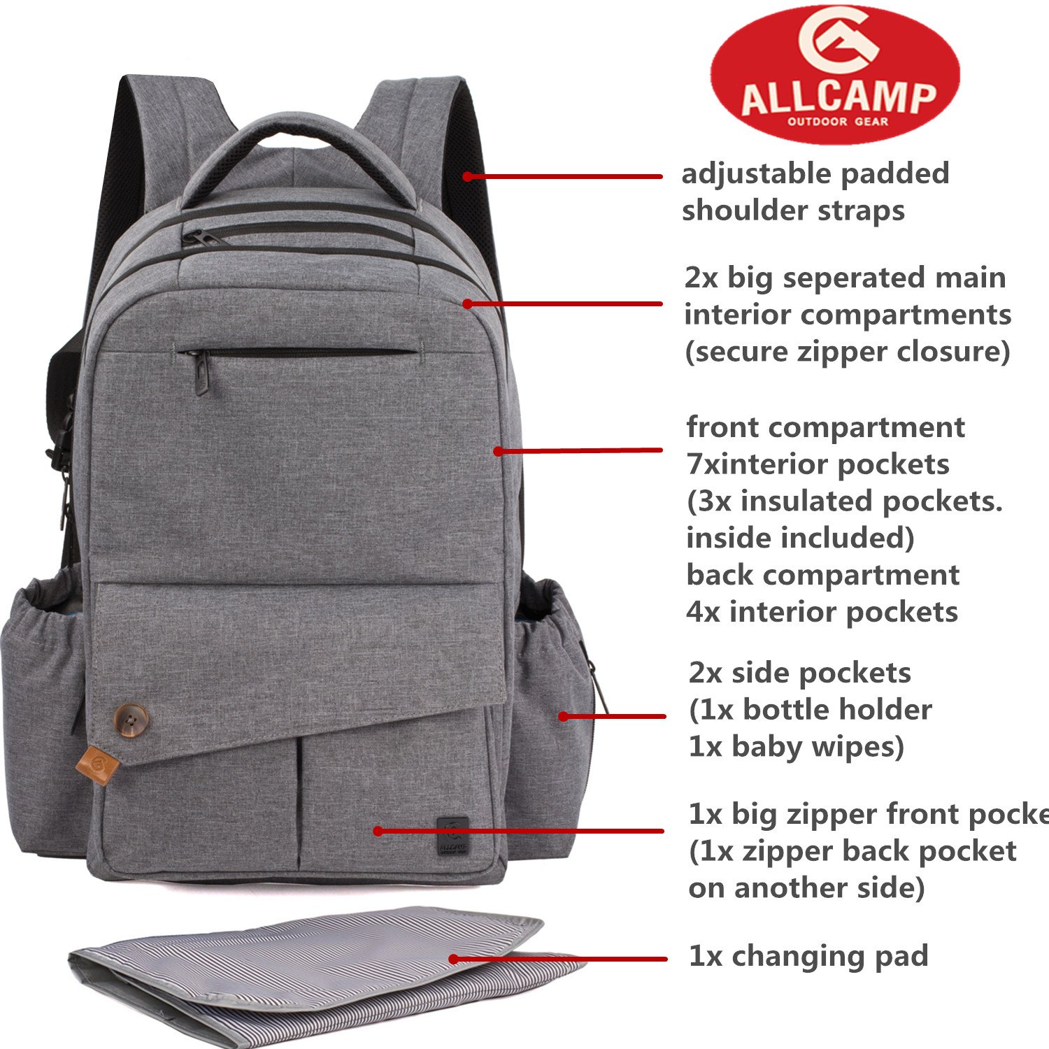utopia alley allcamp diaper bag