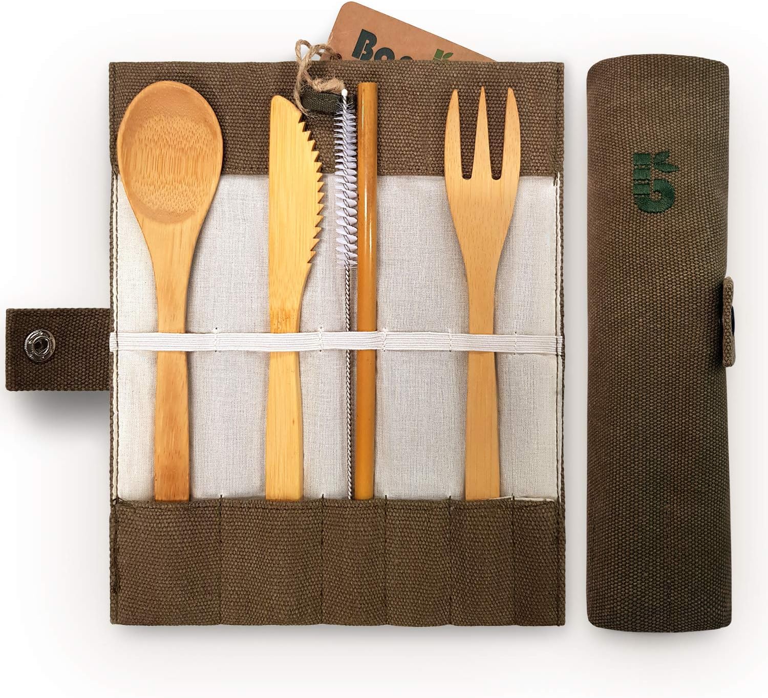Bambaw Bamboo Cutlery Set Travel Cutlery Set Eco Friendly Flatware