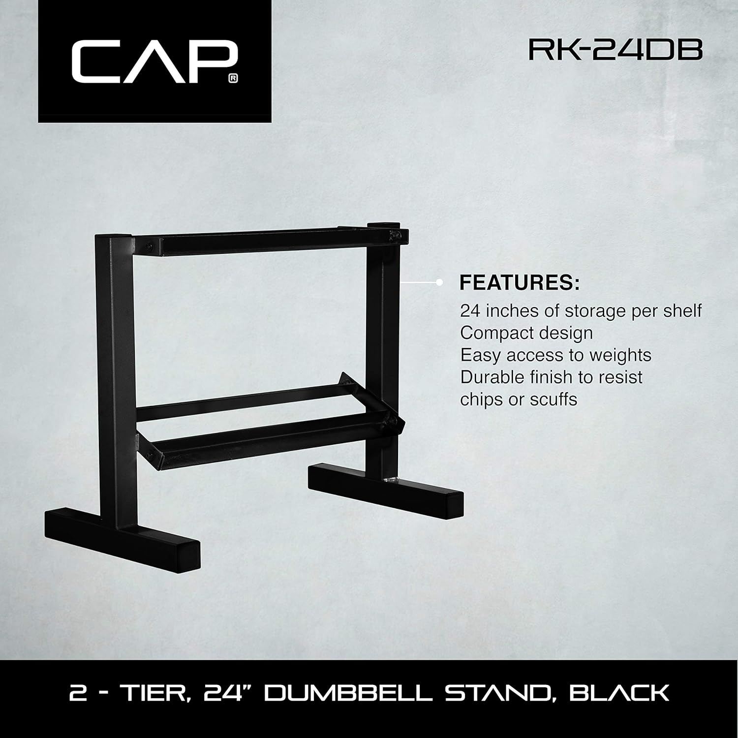 CAP Barbell black 24" Dumbbell Storage Rack : Sports & Outdoors