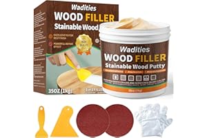 35oz Wood Filler, Natual Wood Putty, Wadities Paintable Stainable Wood Repair Putty, Wood Furniture Repair Kit, Quickly Repair Broken and Defective Wooden Furniture (Natual)