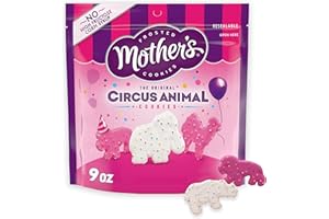 Mother's Original Circus Animal , Frosted Animal Cookies with Rainbow Sprinkles, Resealable Bag, 9 oz