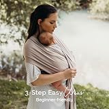 Boba Baby Wrap Carrier Original Beige 7–35 lbs Hands-Free Ergonomic view 7