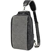 ecosmile Canvas Messenger Bag Sling Bag Crossbody Shoulder Bag for Men Women Travel Work Satchel Bags