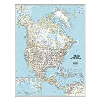 National Geographic North America Wall Map - Classic - Laminated