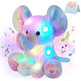 Glow Guards 12'' Musical Light up Rainbow Elephant