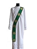 Green Deacon Stole"Jerusalem Crosses" Vestment