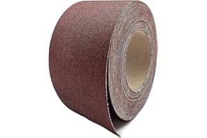 120 Grit Sandpaper Roll, 3 Inch x 49 Feet Emery Cloth Aluminum Oxide Abrasive Paper for Metalworking, Woodworker, Furniture R