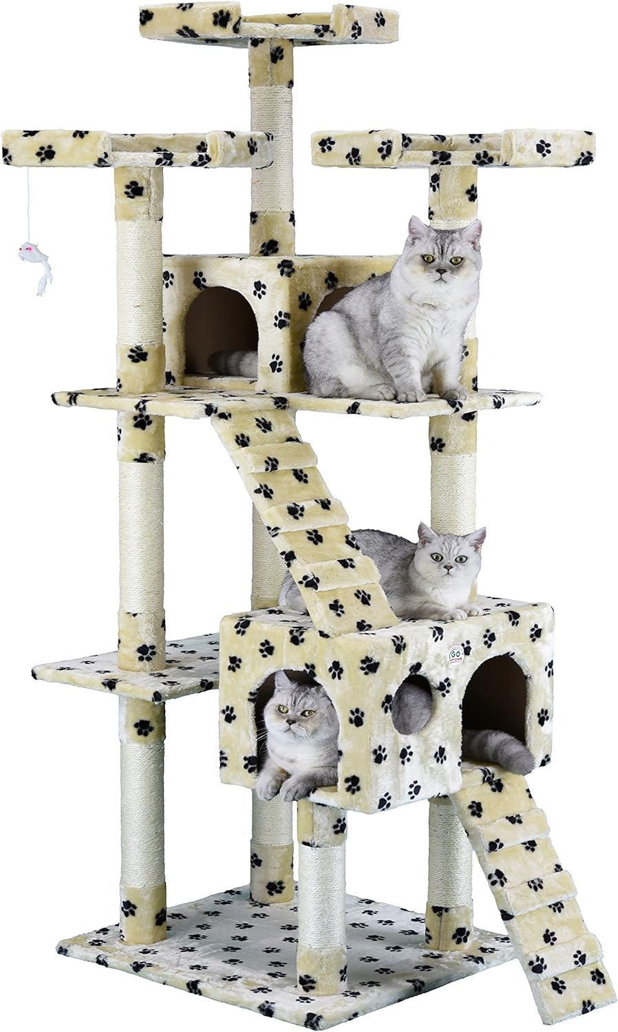 Go Pet Club Cat Tree, 33-Inch by 22-Inch by 72-Inch, Black : Cat Condo : Pet Supplies