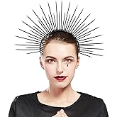 Fantherin Mary Halo Crown Headband Spiked Halo Crown Sunburst Goddess Headpiece for Cosplay Halloween Costume Party