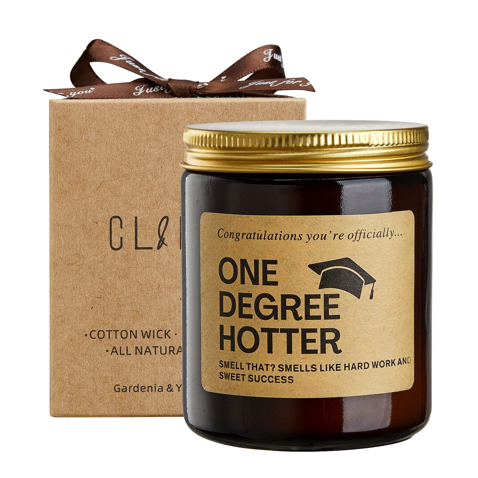 Rosemary+Orange+Sage Scented Candle - One Degree Hotter Candle, Grad Gift for Him or Her