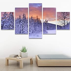 SIGNWIN 5 Panel Canvas Wall Art Modern Art...