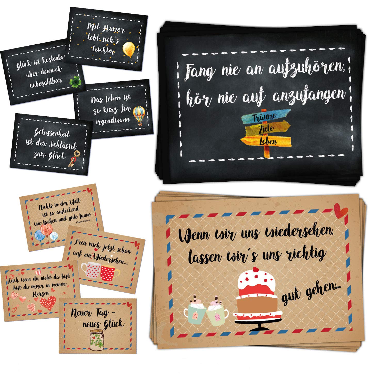 Logbuch-Verlag 50 Sayings Stickers Christmas Labels 10 x 5 Black Brown Motivational Sticker Gift Sticker Courage Motivation