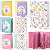 Xqumoi 6 Set Easter Gift Card Booklet with Envelopes - Cute Bunny Money Holder Book for Cash, Spring Candy Color Gift Card Organizer & Cash Sleeve, Easter Basket Holiday Party Favors Supplies
