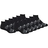 Saucony Men's RunDry Mesh Ventilating Comfort Fit Performance Quarter Socks (6, 12 Pairs)