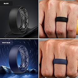 Egnaro Silicone Ring Men 1/4/6/7 Multipack of