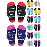 Xtinmee 12 Pairs Christmas Employee Appreciation Gift Socks Thank You Teachers Nurse Socks for Best Team Ever Coworker Staff