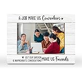 CGBHW Work Bestie Gifts Picture Frame, Gifts for Work Friends Bestie Coworkers Women, Funny Coworkers Friendship Photo Frame 4x6 Horizontal Photo for Tabletop Display