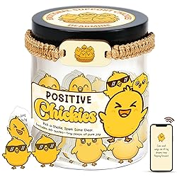 DEARMINE 60 Positive Chick Cards Jar, Affirmation