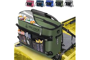 Dreizack Kayak Cooler Behind Seat, Waterproof Cooler for Kayaking,Paddle Board Cooler Compatible with Lawn-Chair Seat Kayak Accessories Cooler Bag Kayak Cooler Tow Behind for Camping Fishing