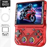 RG43V Pro Retro Gaming Console &ndash; 4.3'' IPS Handheld Game Console with EmuELEC &amp; RGBOX Dual Systems, Built-in 5000 Classic Video Games, HDMI Output, RK3562 Advanced Gaming Chip, 4000mAh Battery-Red
