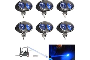 [6 Pack] Fuguang Forklift Lights Blue Spot Forklift Safety Light Warehouse Safe Warning Lights 10V-100V (Blue Spot 6 Pack)