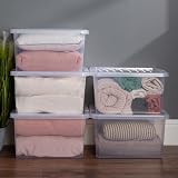 Wham Pack 5 Crystal 37L Box and Lid Storage Containers UK Made view 5