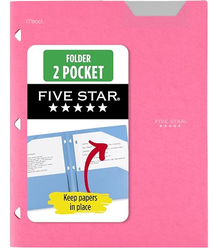 Amazon.com : Five Star 2 Pocket Folder with Prong Fasteners