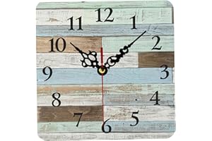 Wall Clocks Square Wall Clock, 5 Inch Silent Non-Ticking Decorative Clock Battery Operated for Living Room Bedroom Kitchen Fa