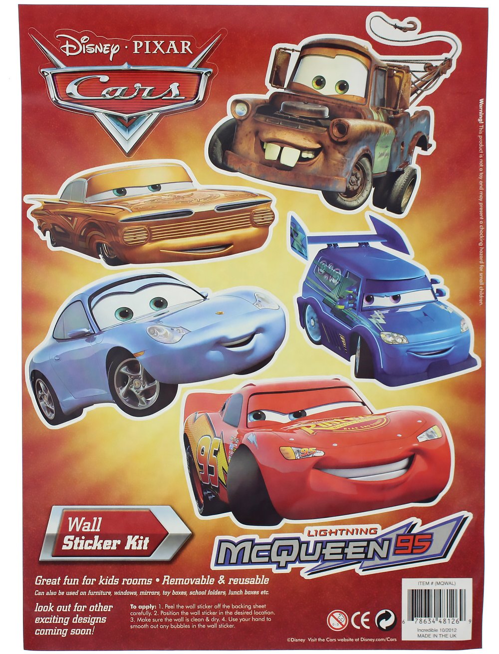 Disney Cars Wall Sticker Kit
