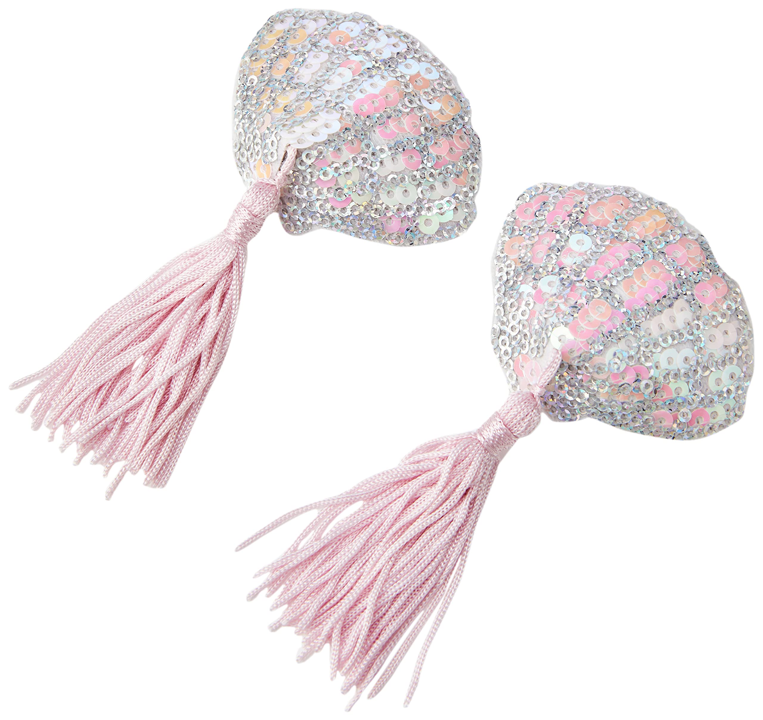 Diabolical DP0618 Seashell Nipple Tassels, Sexy Breast Tassel for Her, Bedroom Accessory, Nipple Covers, Reusable Pasties, Valentines Gifts for Her