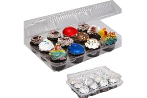 plastic cupcake boxes 12 Cupcake Containers Clear plastic disposable 12 pack Cupcake Container 1 dozen cupcake container 12 c