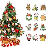 Christmas Tree Decorations Xmas Tree Ornaments Bulk Christmas Gifts for Adults Kid Girls Boys Christmas Diamond Art Kits Ornaments 12 Pcs 5D DIY Diamond Painting Keychain for Party Home Decoration