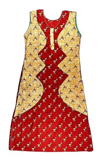 Buy Pal Bastralaya Bengal Printed Cotton Nighty Night Gown/Night Dress for Women Free Size(cn273 