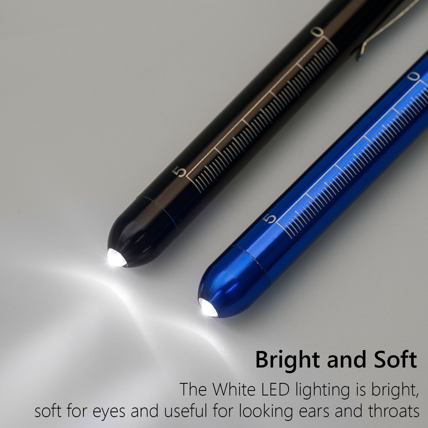 DawnProMed 10-Pack Colorful Penlights With Pupil Gauge – For Nurses, Doctors, Paramedics