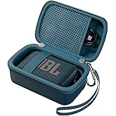 ProCase Hard Shell Travel Case for JBL Go 4 2025/ Go 3/ Go 3 Eco Ultra Speaker, Waterproof Portable Carrying Box for JBL Mini Speaker and Accessories, Storage Bag with Mesh Pocket & Wrist Strap -Blue