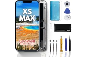 Lenwell for iPhone Xs Max Screen Replacement,for iPhone Xs Max Screen 3D Touch Screen Digitizer 6.5”LCD Display with Assembly Full Tool kit Tempered Glass Protector for Model A1921 A2101 A2102 A2104