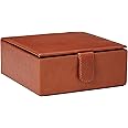 Piel Leather Small Leather Gift Box, Saddle, One Size