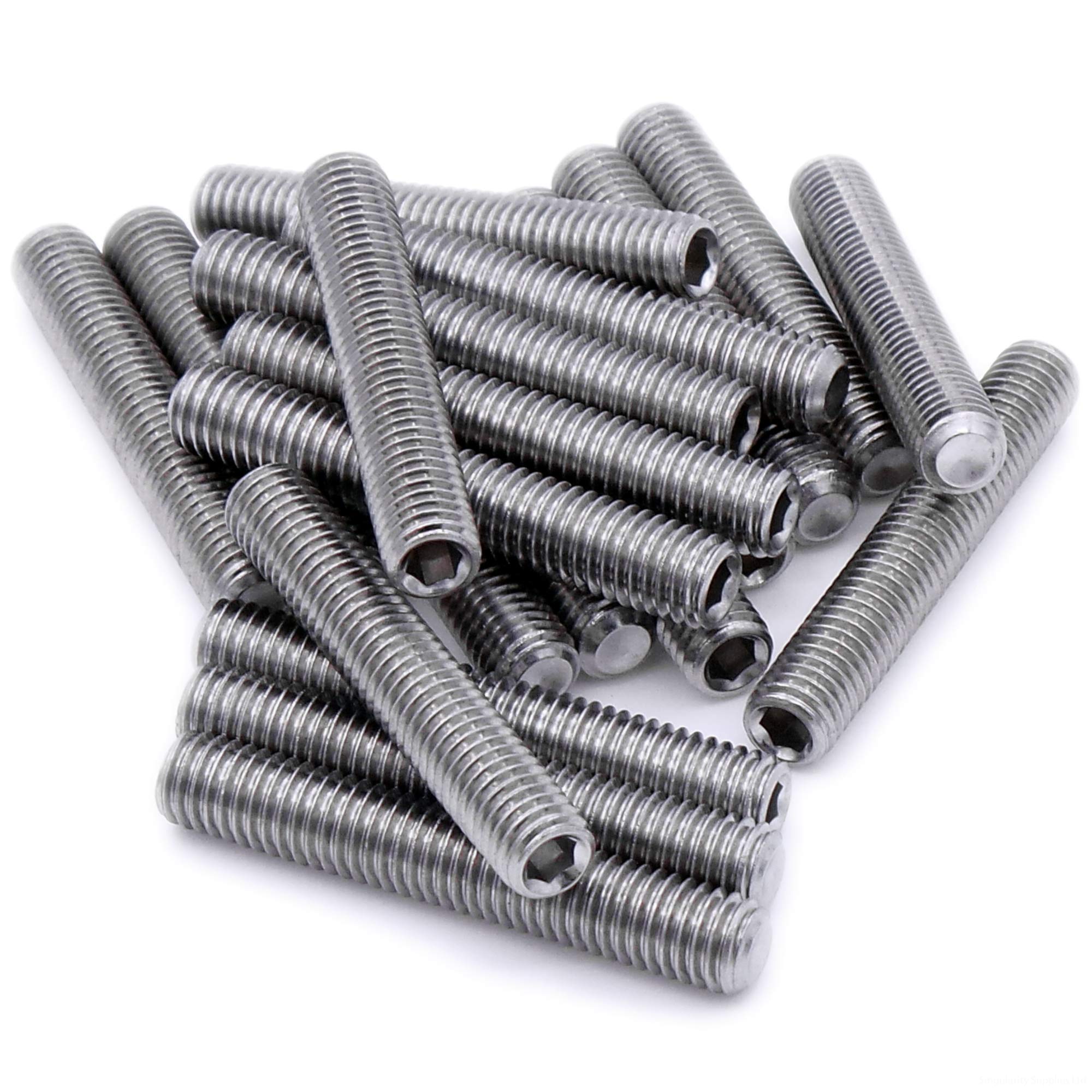 M10 (10mm x 20mm) Hex Socket Grub Screw (Cup Point) - Stainless Steel (A2) (Pack of 20)