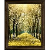 Space Art Deco, 16x20 Ornate Picture Frame Without Mat for 16x20 Photo,Shatter-Resistant Glass Sawtooth Hangers Wall Mount Display(Color Brown)