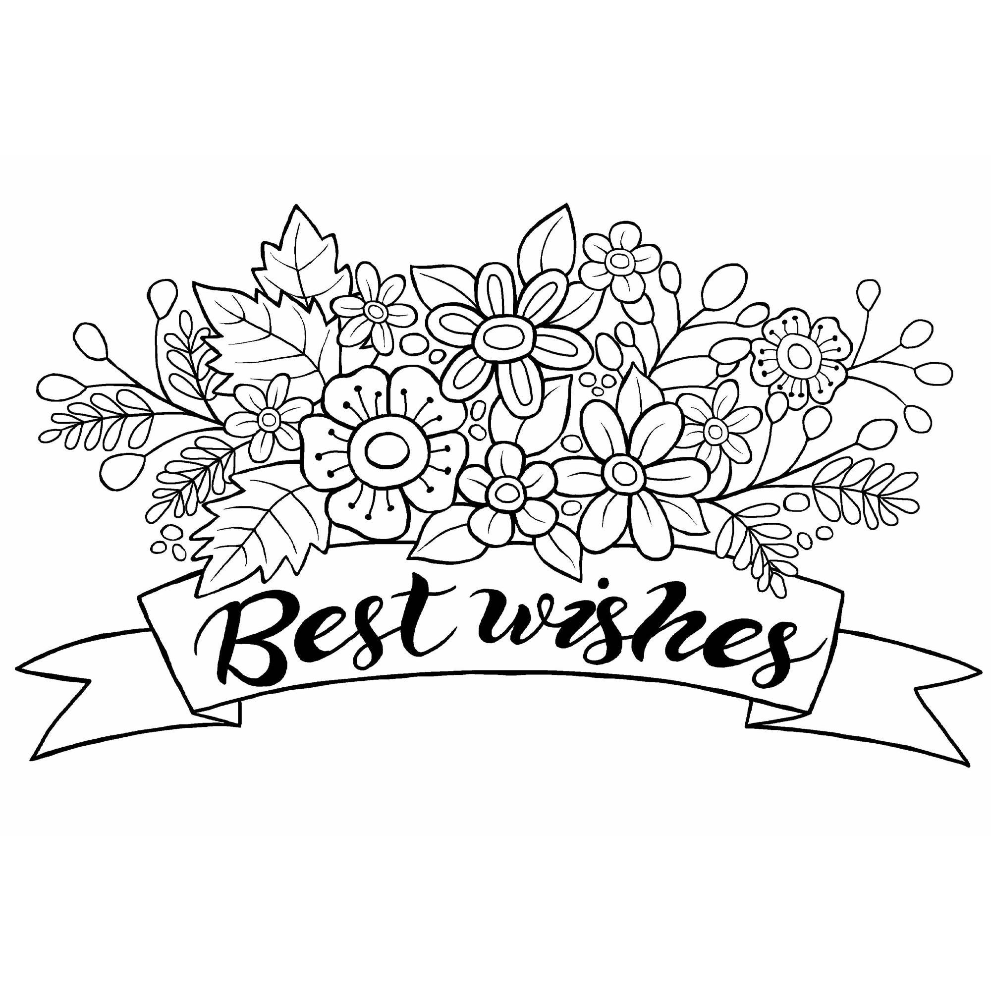 Jane Gill Clear Magic Stamp - Best Wishes Banner